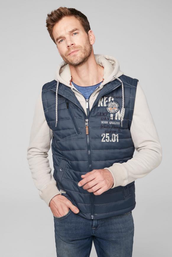 Sweatjacke mit Weste 2-in-1 Look