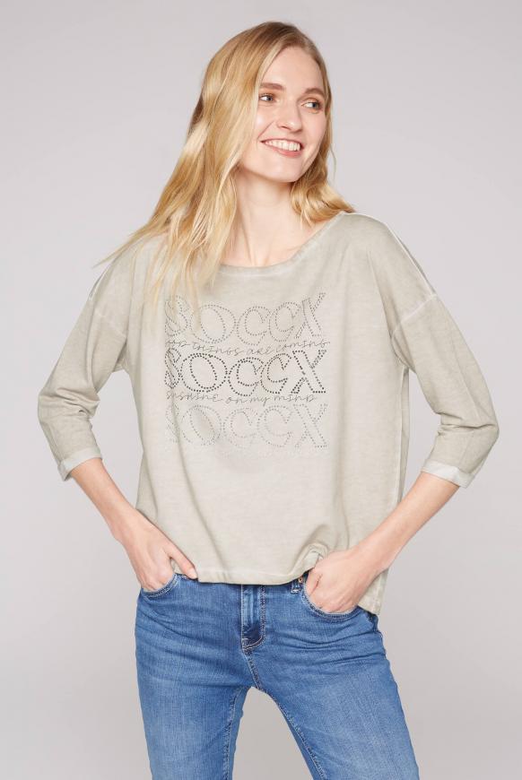 Sweatshirt mit 3/4-Arm und Artwork summer sand