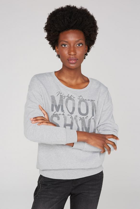 Sweatshirt mit Ausbrenner-Effekten cool grey
