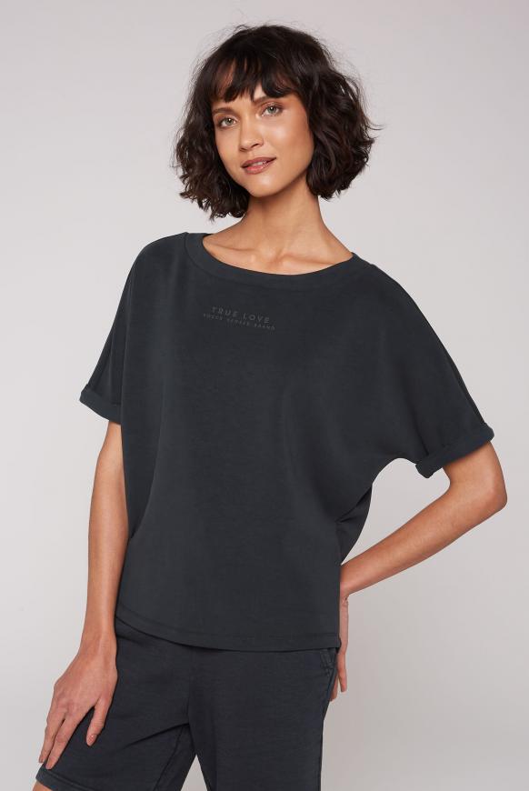 Sweatshirt mit tonigem 3D-Rubber-Print black