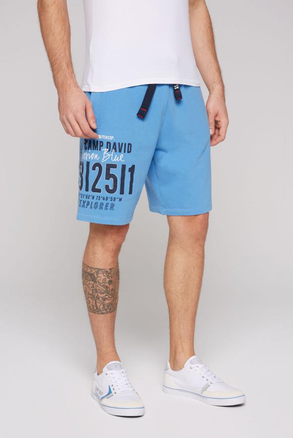Sweatshorts mit Logo Artwork scuba blue