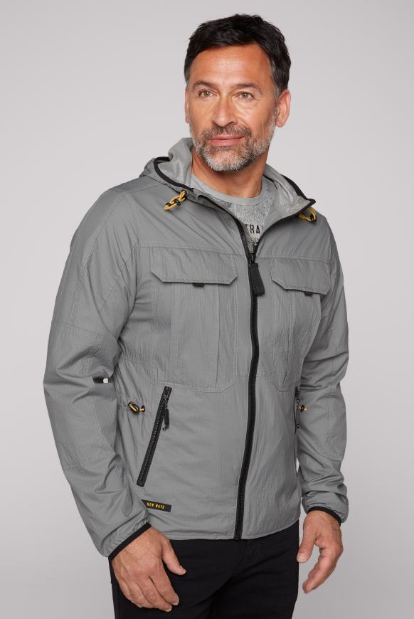 Windbreaker mit Crinkle-Effekt und Coating polo grey