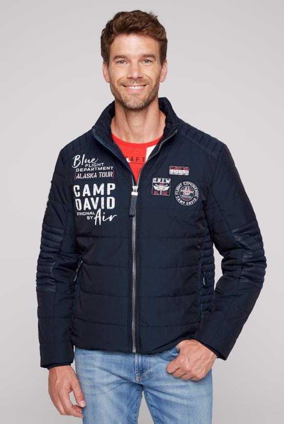Winterjacke im Biker Look frozen navy