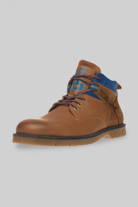 Worker Boots aus Leder mit Logo-Design