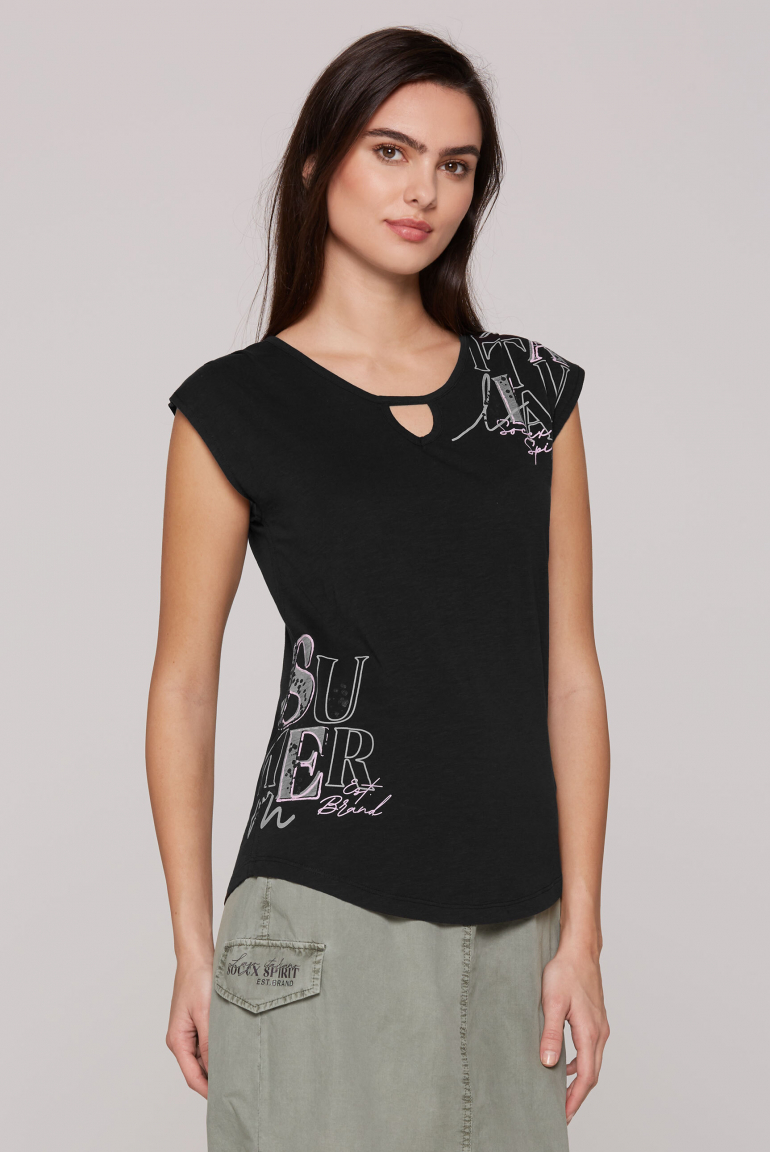 Ärmelloses Shirt mit Cut Out black
