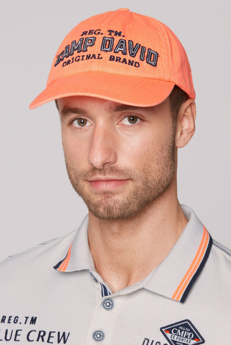 Base Cap mit Logo-Applikation speed orange