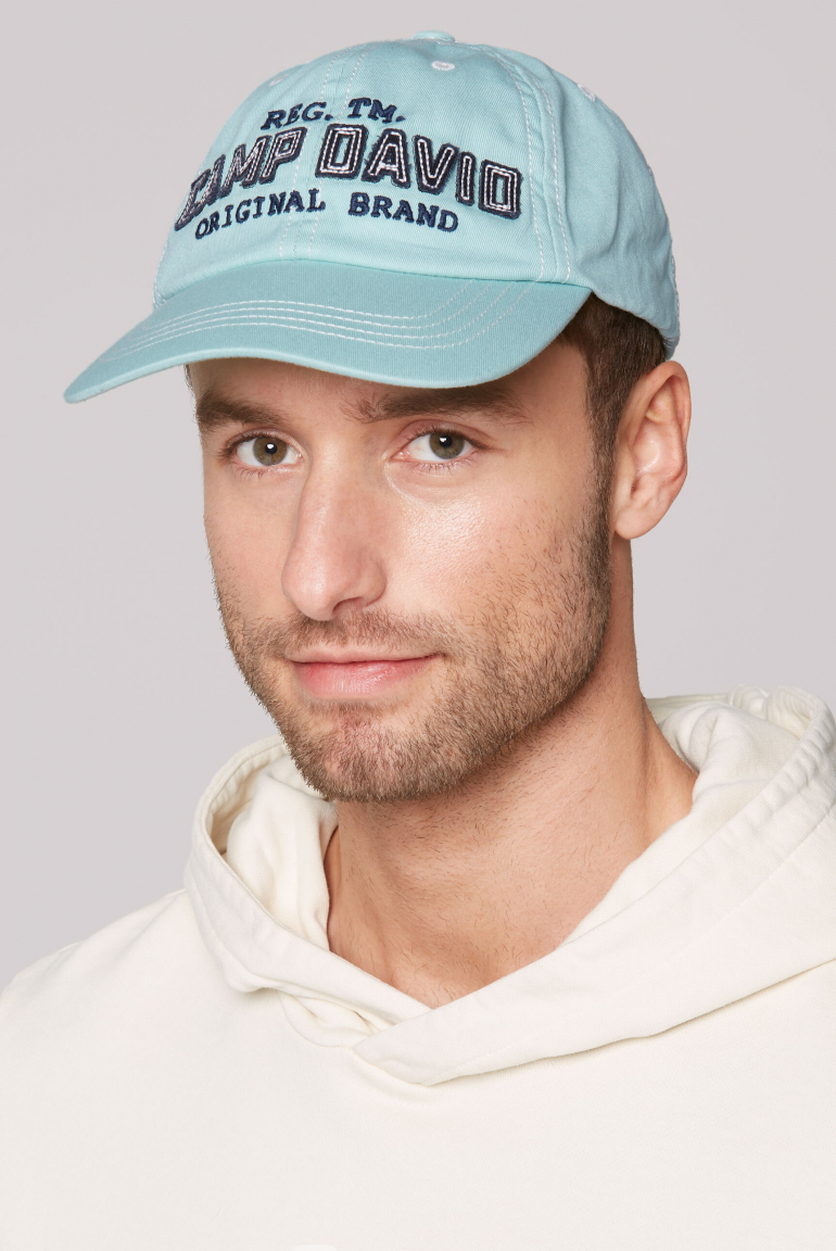 Base Cap mit Logo-Applikation sea mint