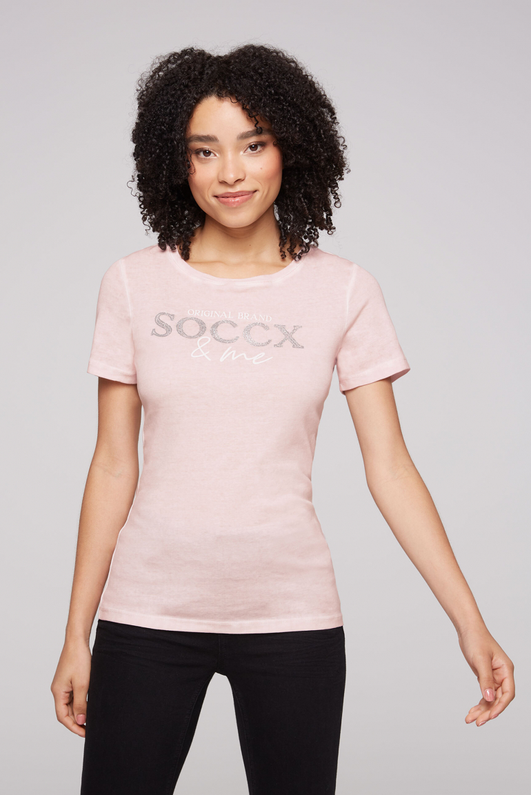 Basic Logo T-Shirt Oil Dyed rose blush