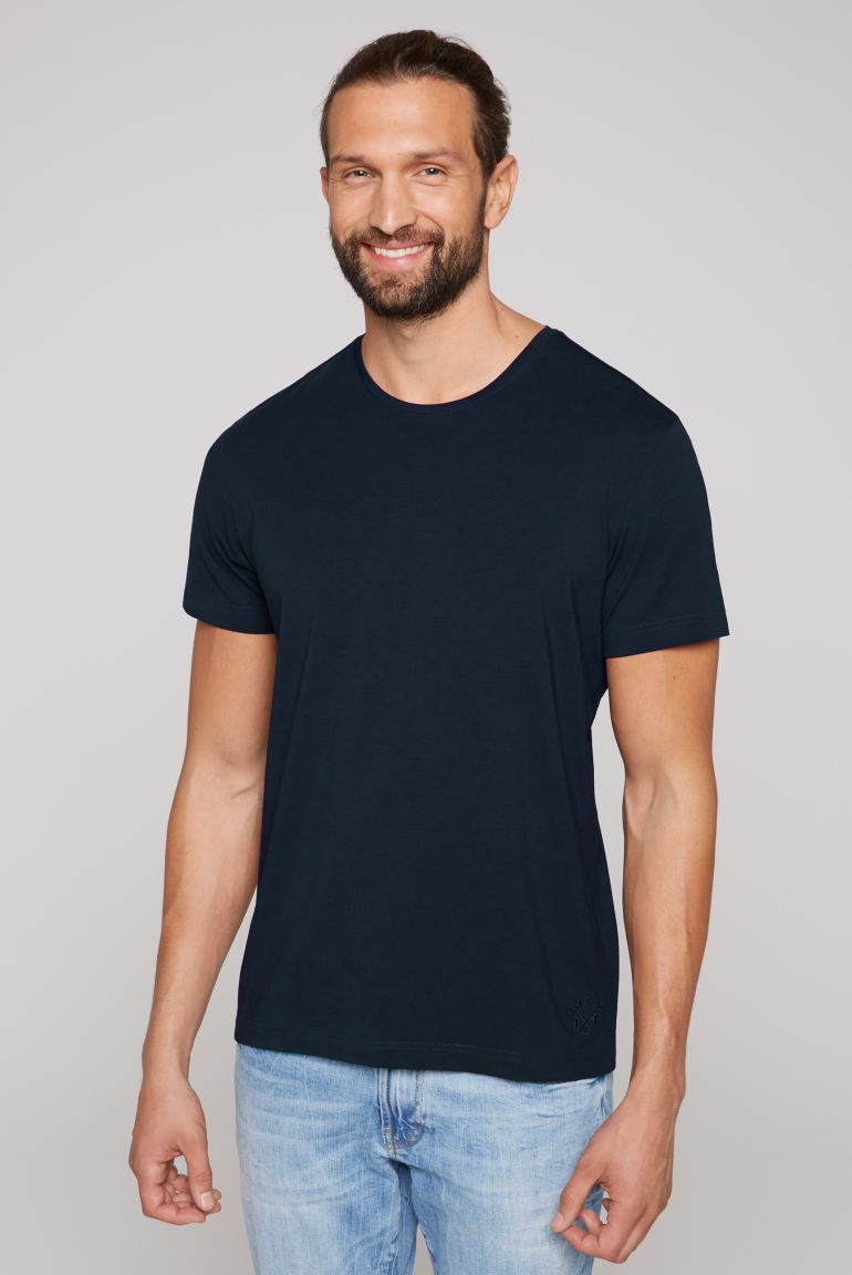 Basic T-Shirt mit Rundhalsausschnitt, Doppelpack blue navy / blue navy