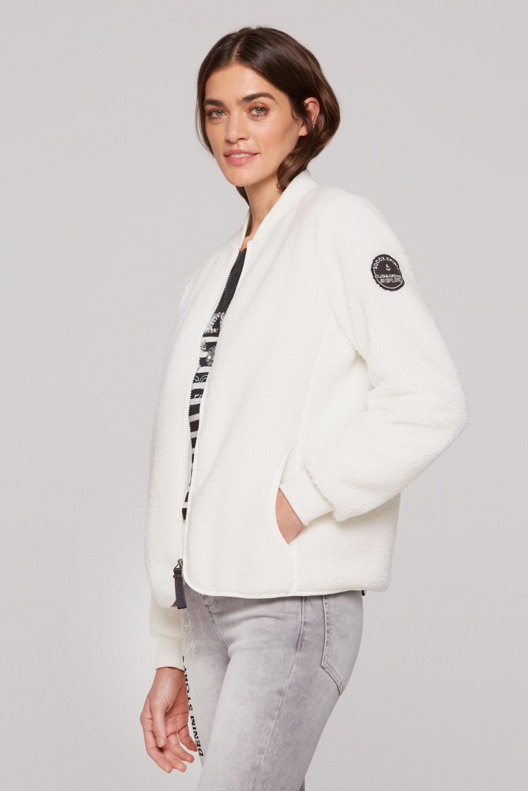 Blouson im Sherpa-Look ivory