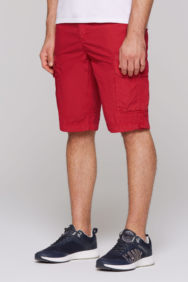 Cargo Shorts mit Logo-Tapes nautical red