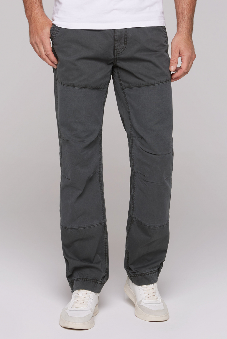 Cargohose mit tonigen Canvas-Details granite