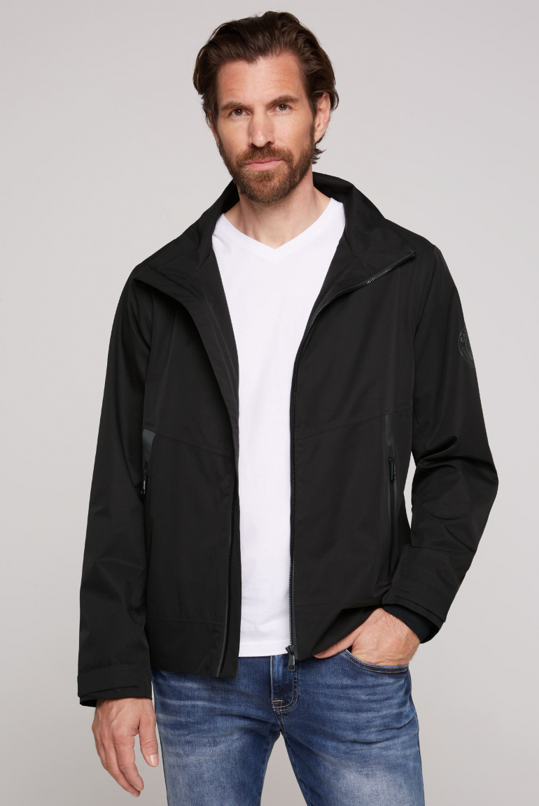 Funktionsjacke mit Kapuze und Tapes black