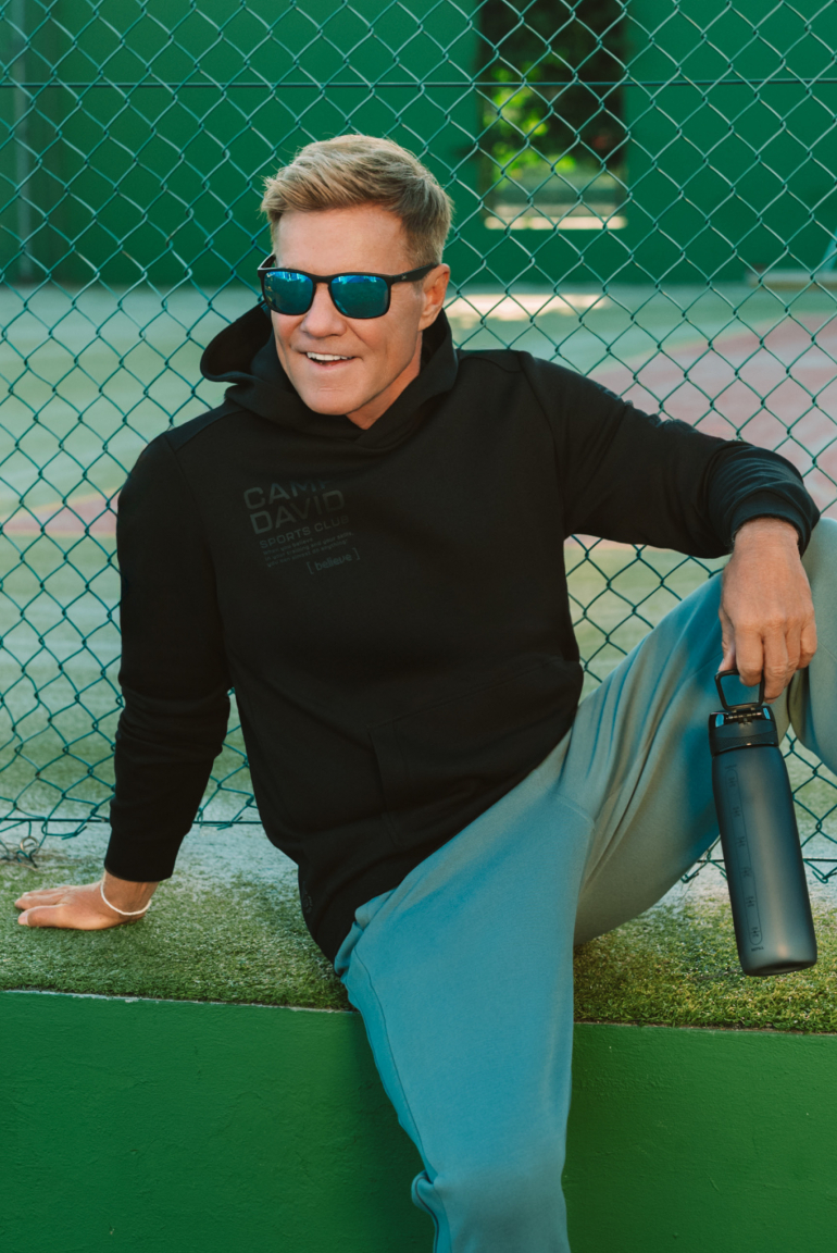 Hoodie aus Interlock-Jersey mit Rubber Artworks black