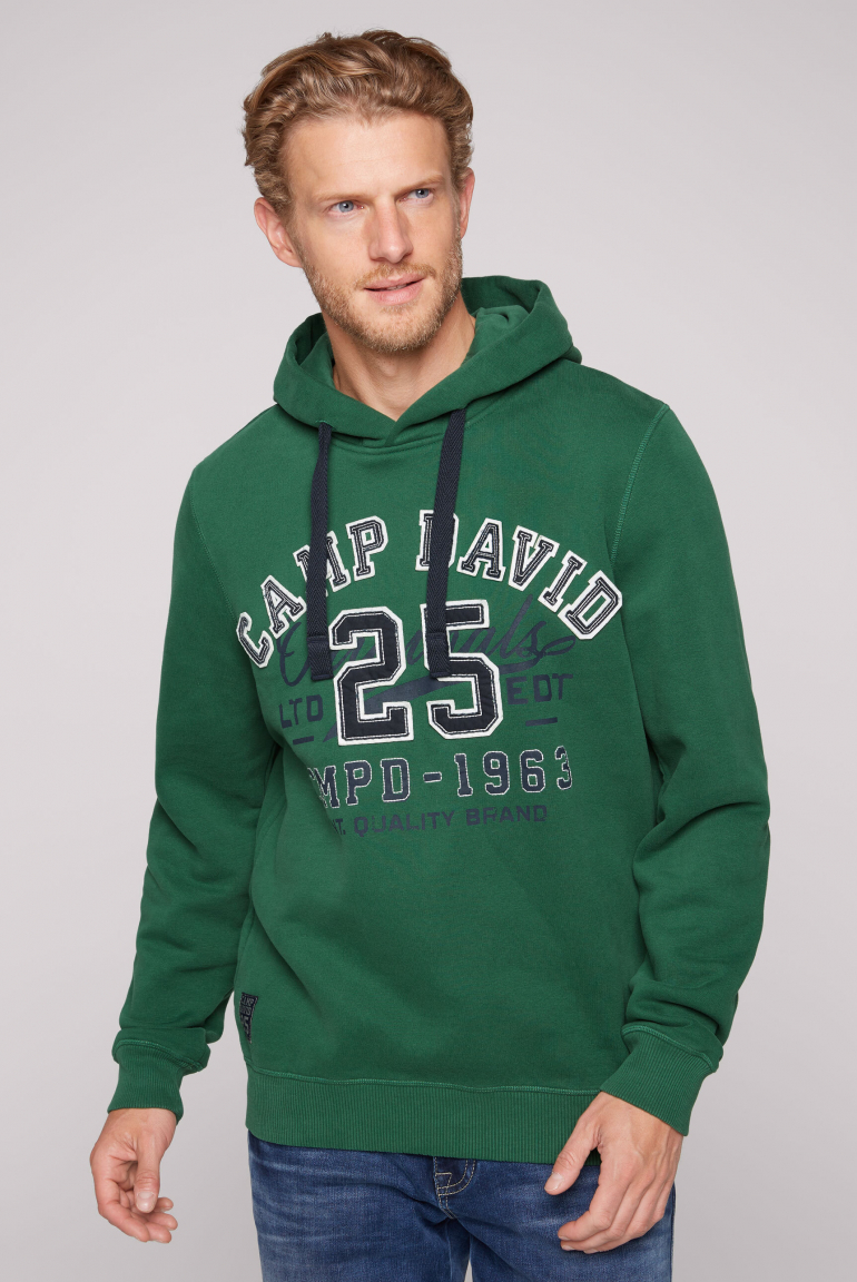 Hoodie mit Artwork im Retro-Style raw green