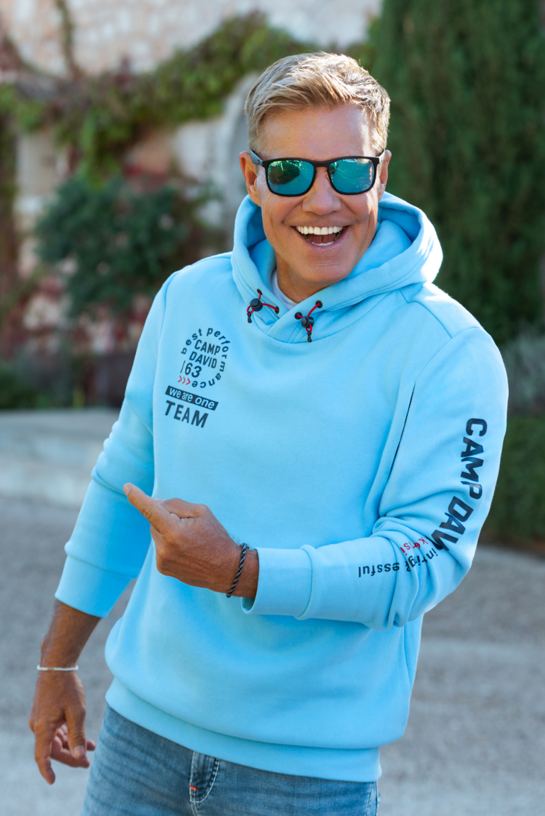Hoodie mit Rubber Artworks summer aqua