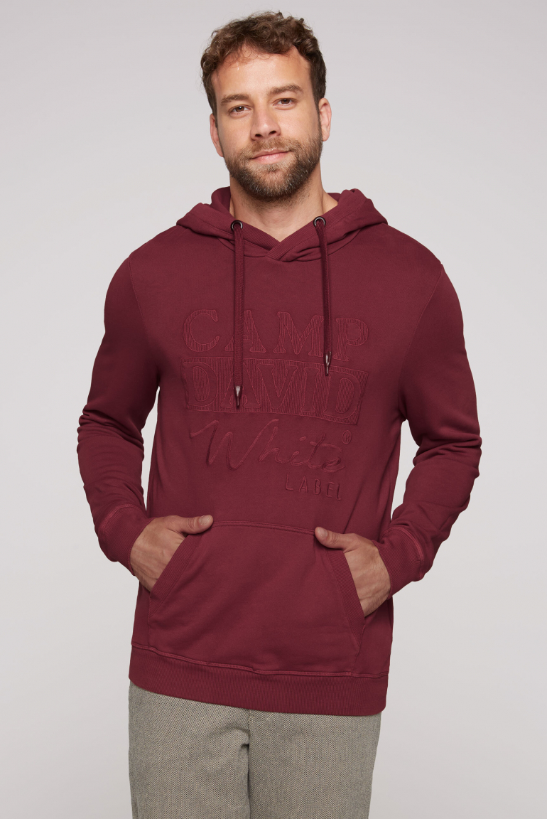 Hoodie mit tonigem Logo Artwork burgundy