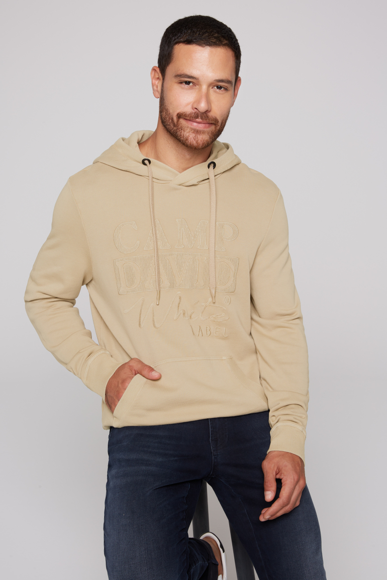 Hoodie mit tonigem Logo Artwork tan