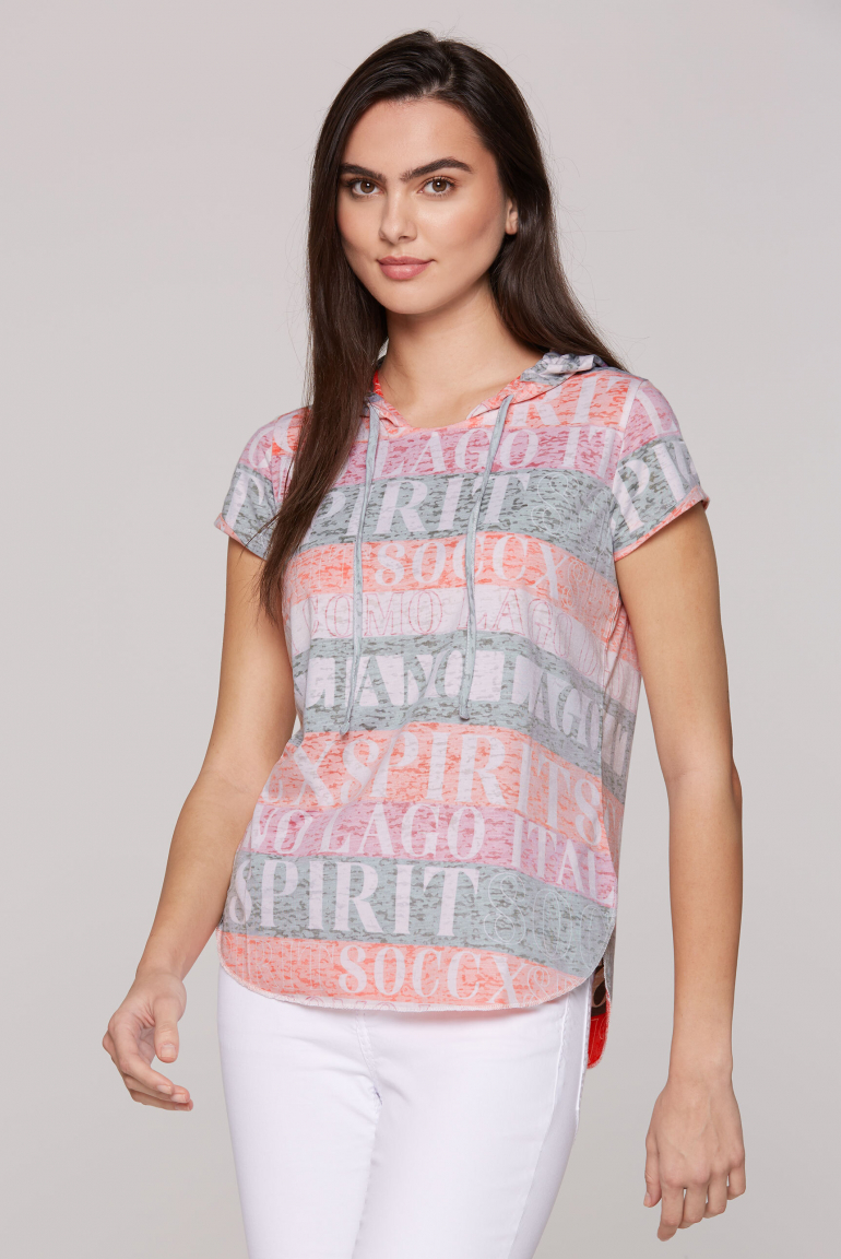Hoodie-Shirt mit All Over Print multi color