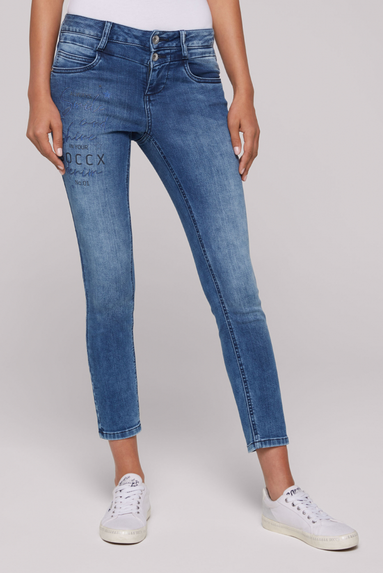 Jeans MI:RA Slim Fit blue printed jogg