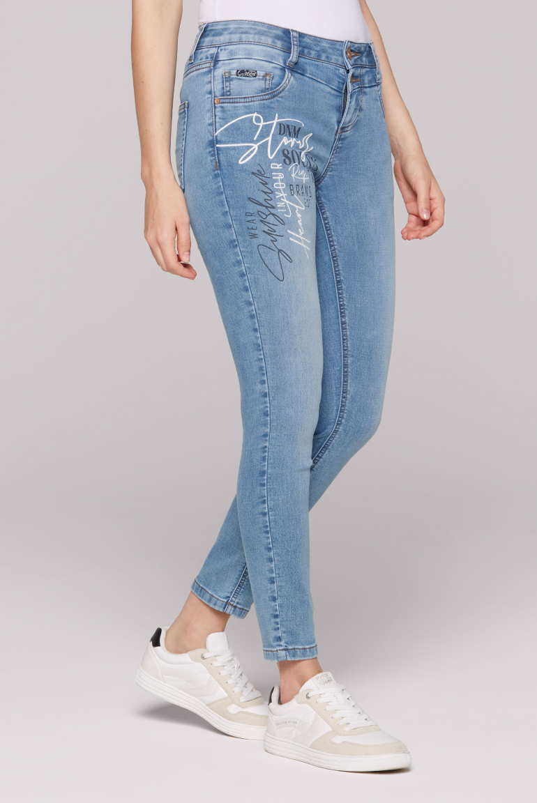 Jeans MI:RA Slim Fit blue printed jogg