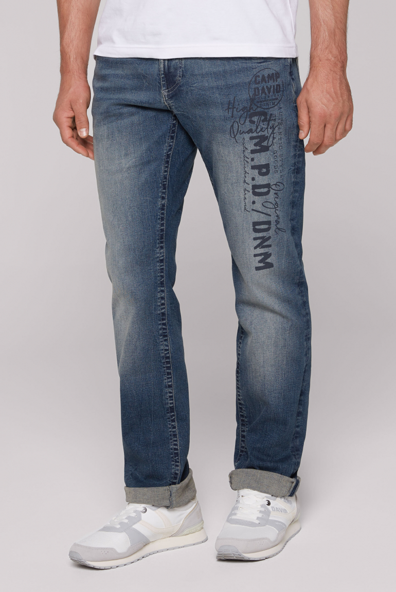 Jeans NI:CO Regular Fit dark blue printed