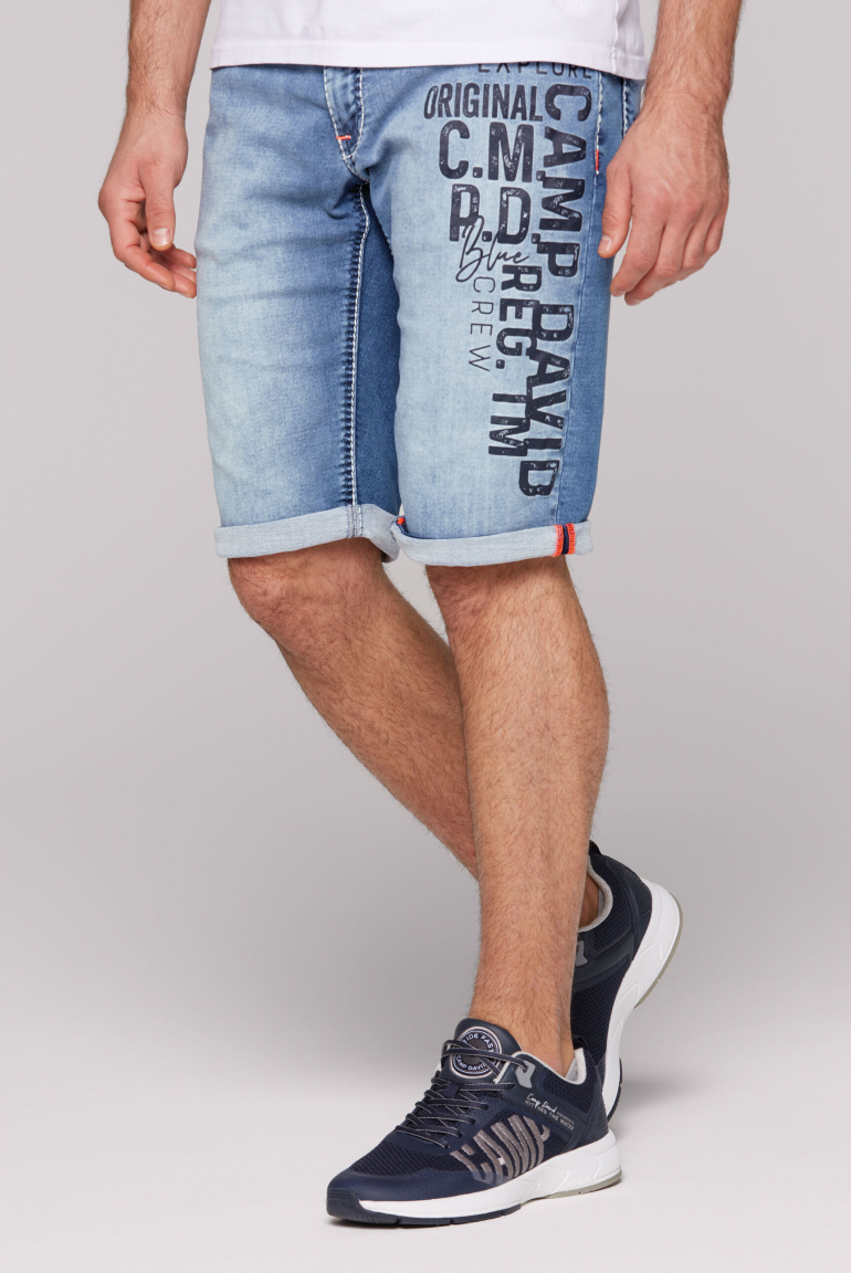 Jeans Shorts CO:NO Comfort Fit mid blue jogg