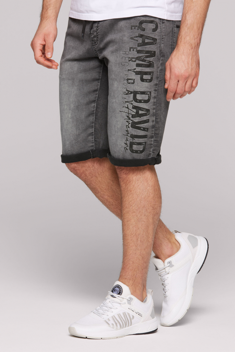 Jeans Shorts JO:GY Regular Fit grey used printed jogg