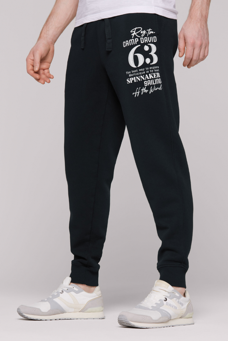 Jogginghose mit Logo Print navy