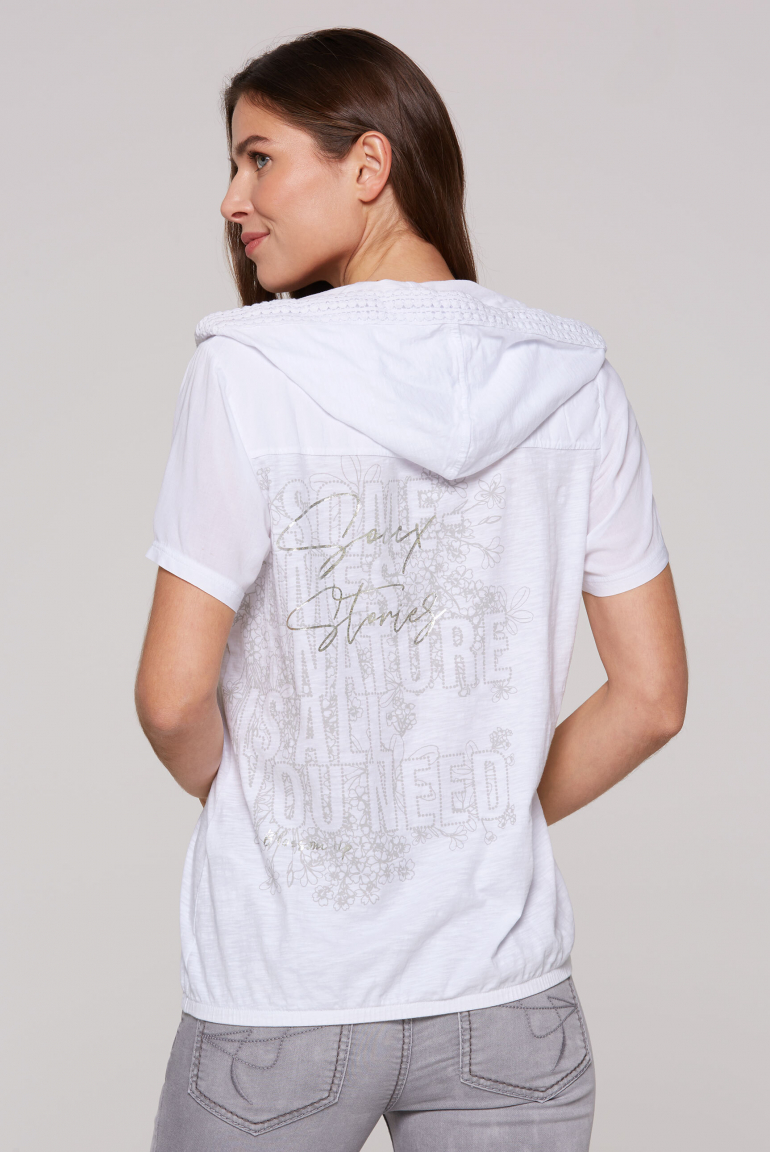 Kapuzenshirt mit Rücken-Artwork opticwhite