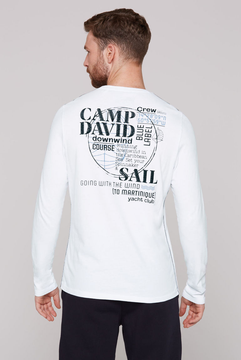 Langarmshirt mit Rücken-Print opticwhite