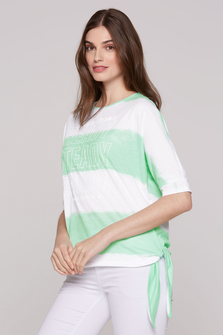 Oversized T-Shirt mit Streifen-Design leafy mint