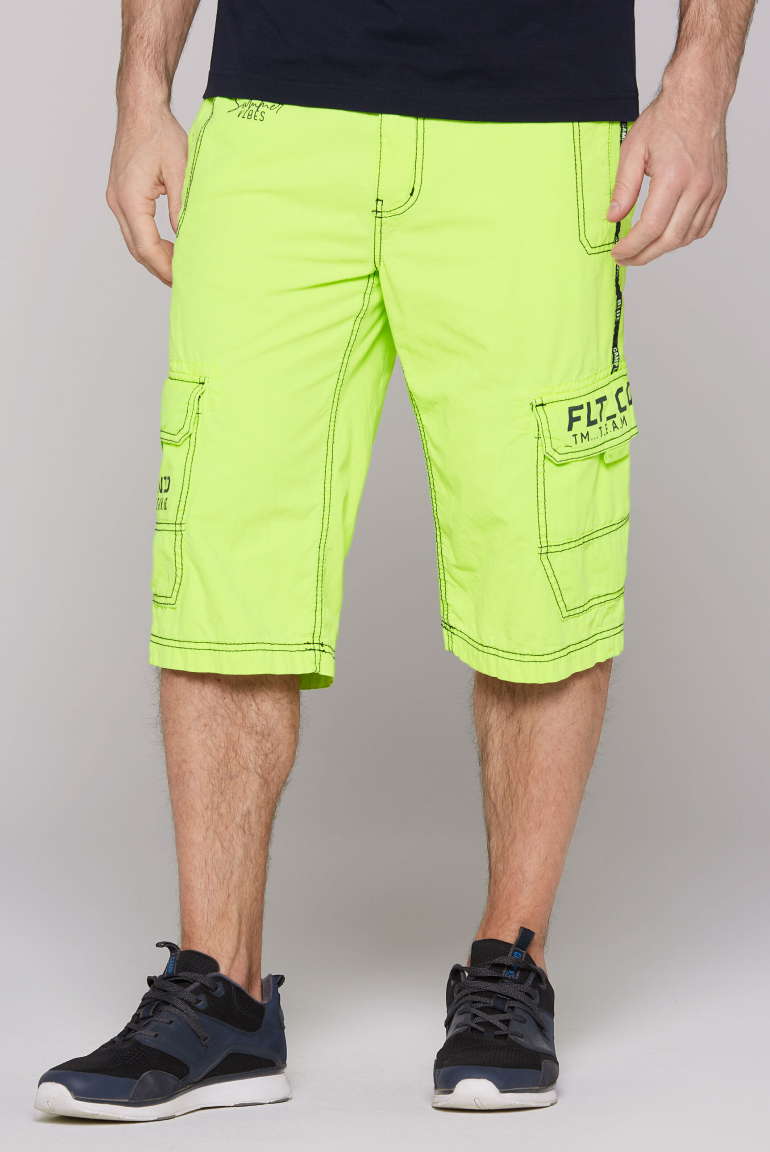 Skater Shorts aus Baumwoll-Ripstop electric yellow