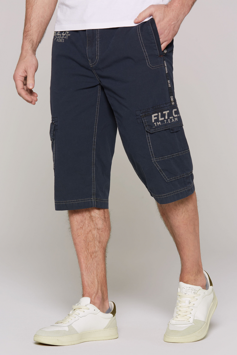 Skater Shorts aus Baumwoll-Ripstop navy