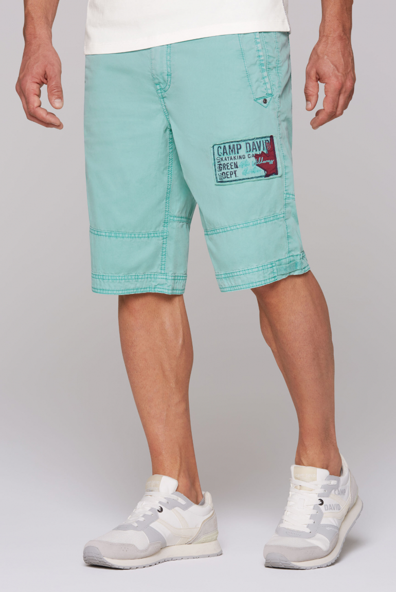 Skater Shorts mit Used-Waschung cool jade