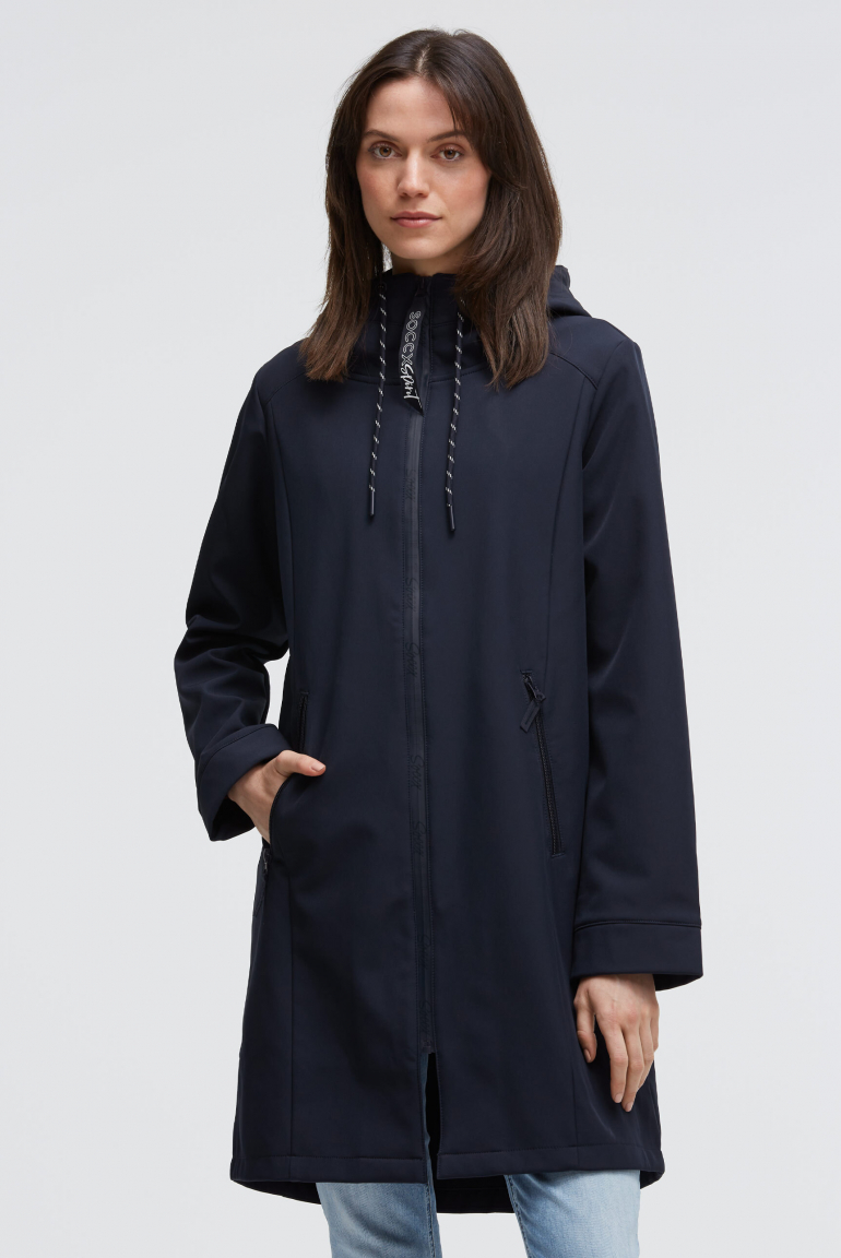 Softshell-Parka mit Kapuze blue navy