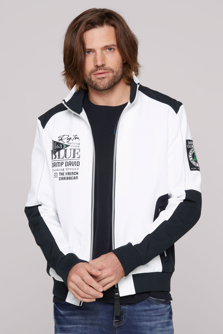 Softshelljacke mit Colour-Blocking opticwhite