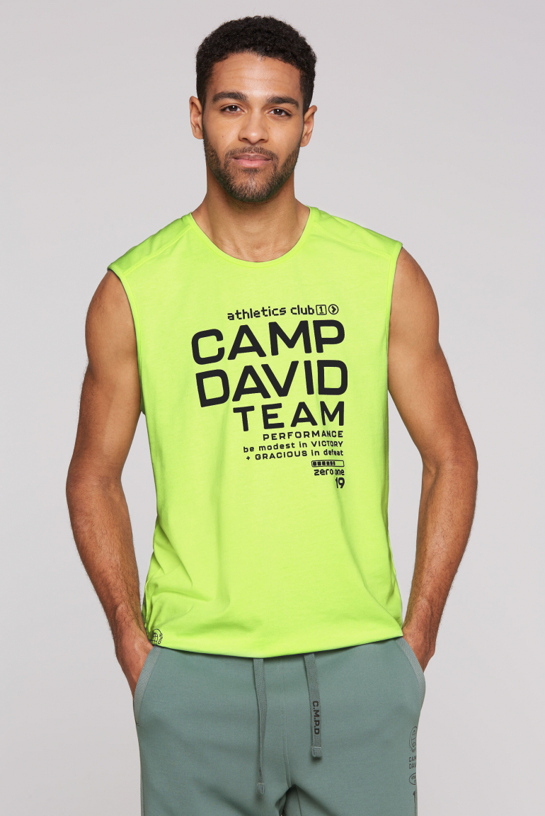 Sport-Shirt mit Rubber Prints neon yellow