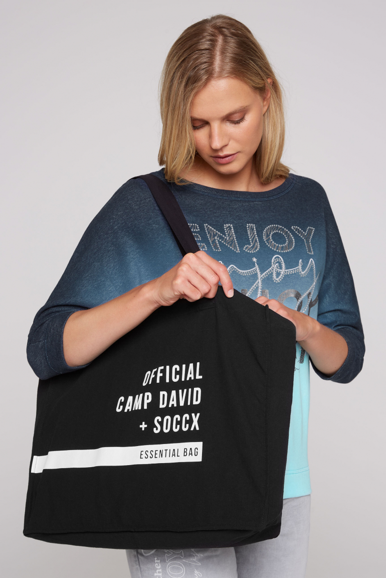 Stoffbeutel mit Logo Prints schwarz