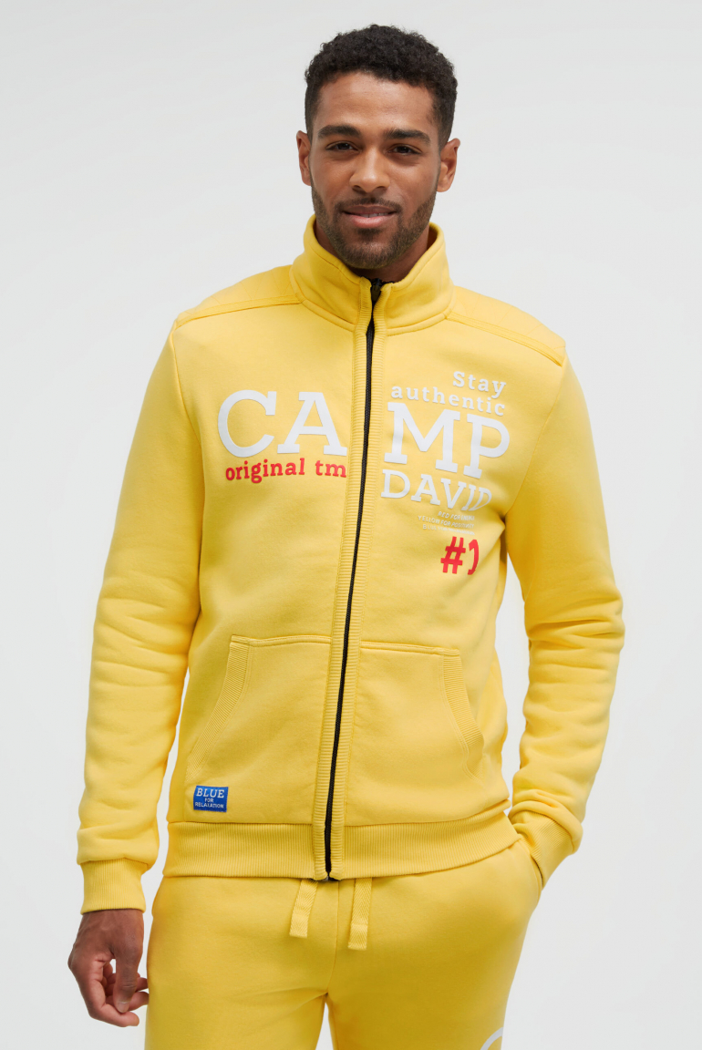 Sweatjacke mit Logo Rubber Artwork industrial yellow