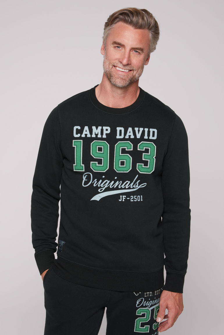 Sweatshirt mit Artwork im Retro-Style black
