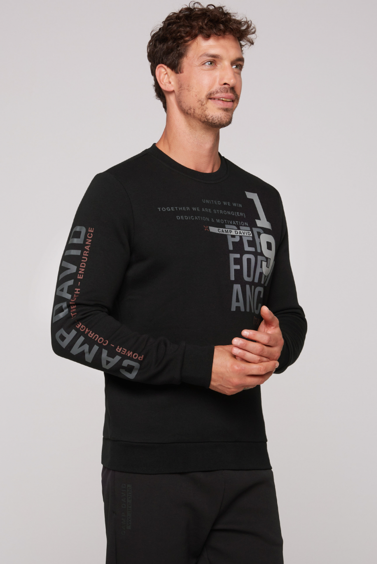 Sweatshirt mit Athleisure Prints black