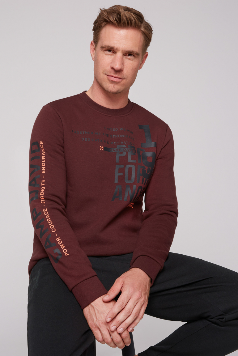 Sweatshirt mit Athleisure Prints winter red