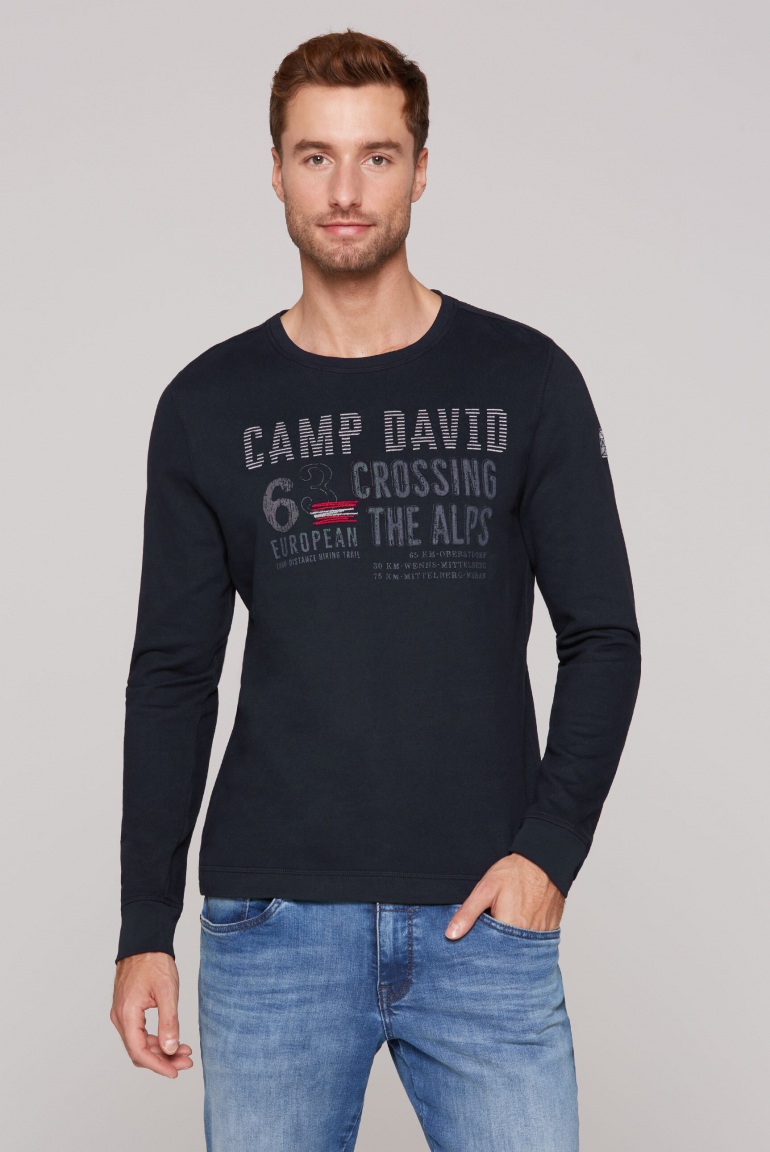 Sweatshirt mit Logo Artwork deep water
