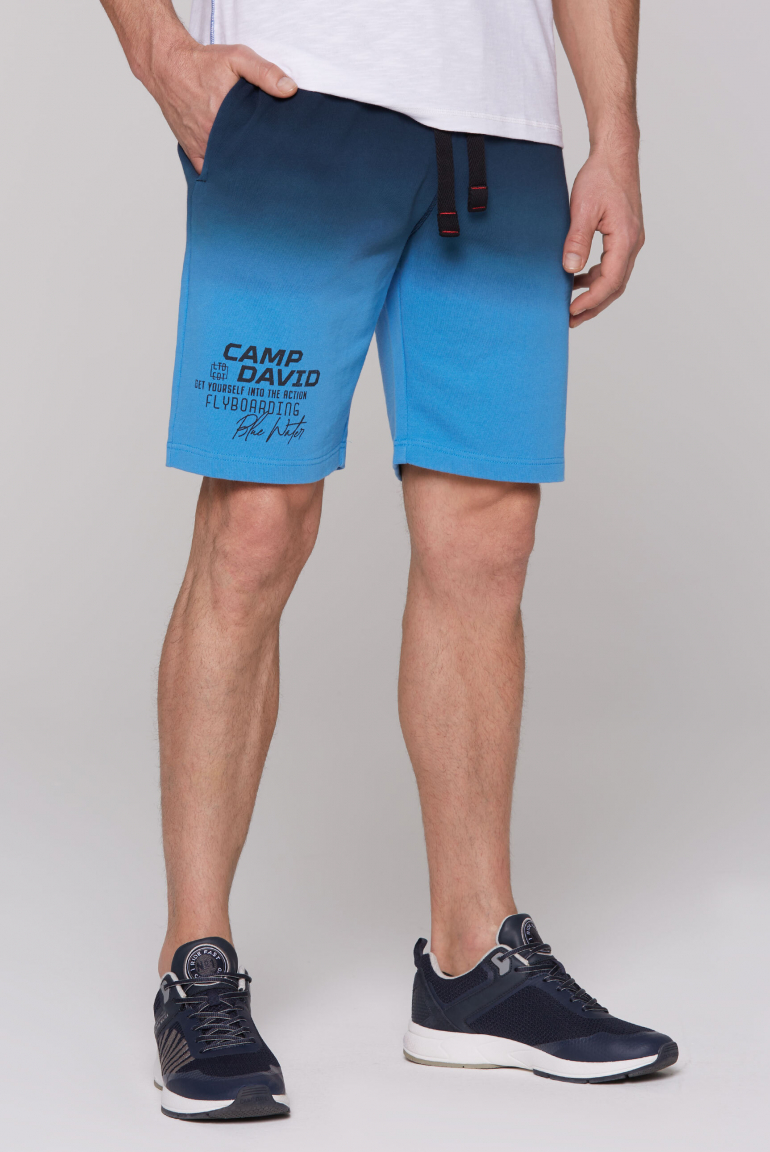 Sweatshorts Dip Dye mit Logo Prints navy