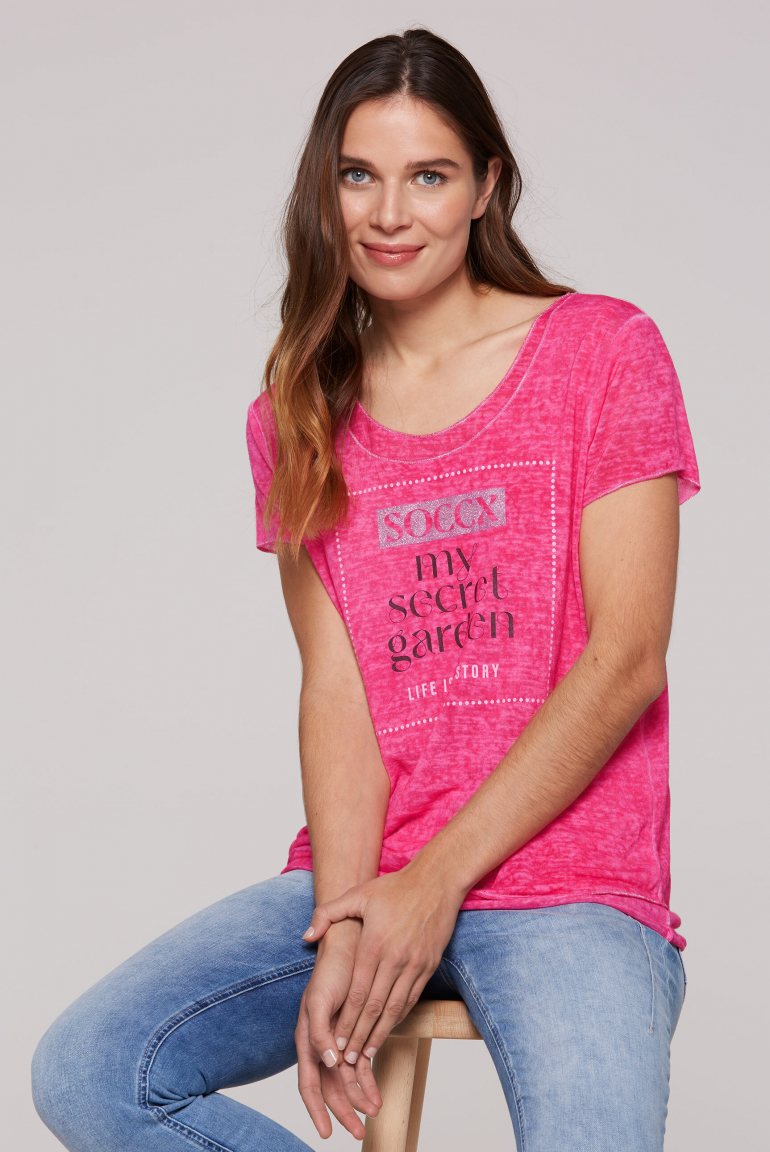 T-Shirt im Layering Look, 2-teilig floral pink