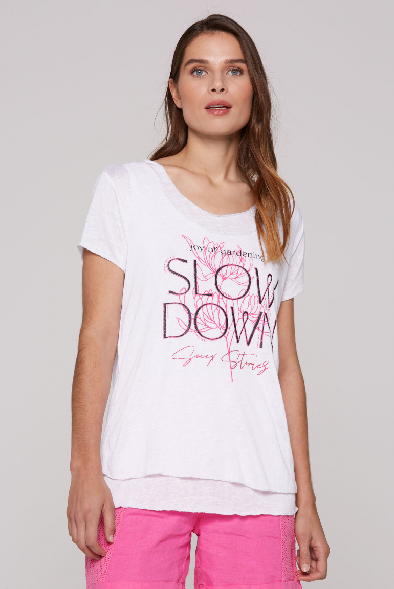 T-Shirt im Layering Look, 2-teilig opticwhite