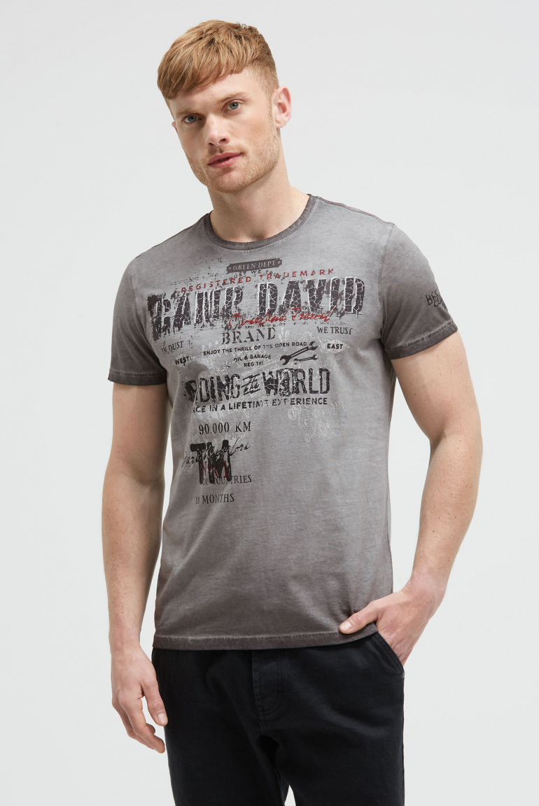 T-Shirt im Used Look mit Crack Prints