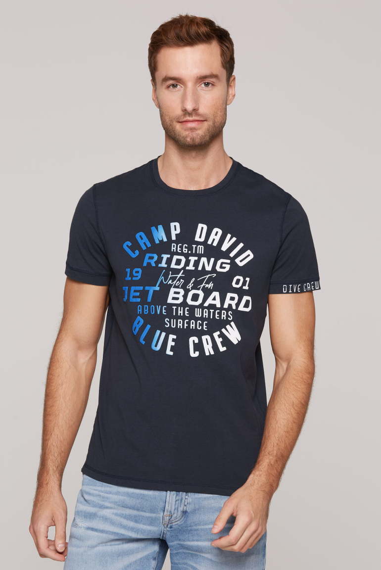 T-Shirt mit Gradient Puffprint navy