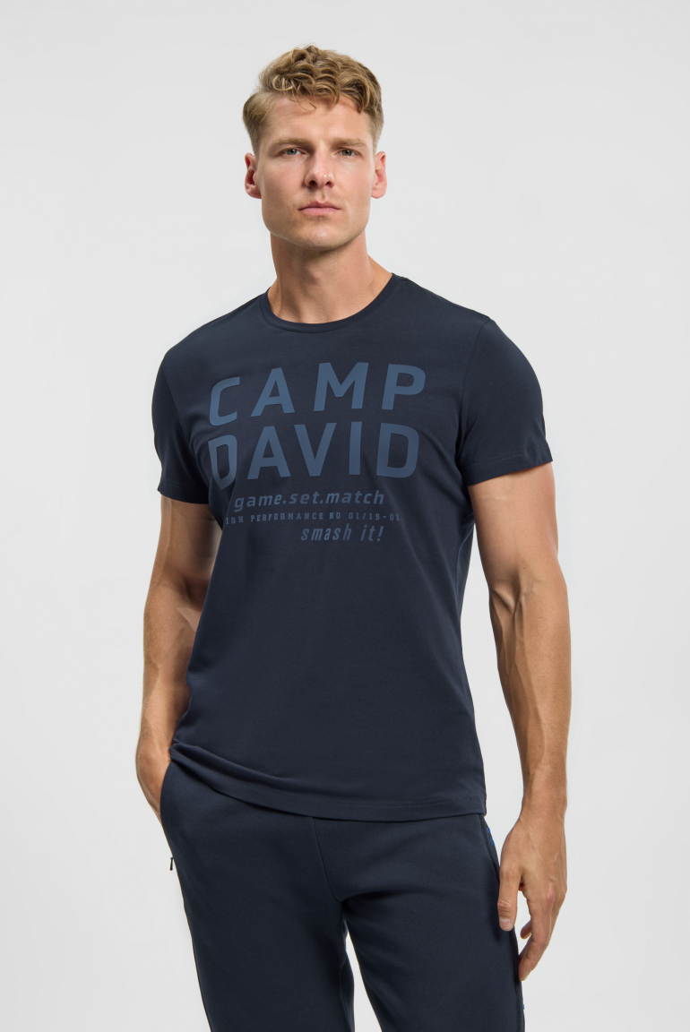 T-Shirt mit Logo Artwork blue navy